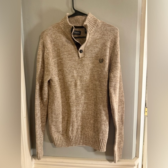 Chaps Brown V-Neck Sweater Cozy Knit - Picture 1 of 9